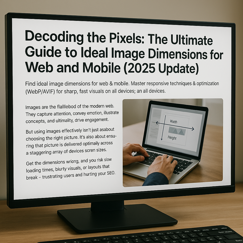 Decoding the Pixels: The Ultimate Guide to Ideal Image Dimensions for Web and Mobile (2025 Update)